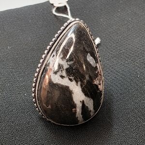 White Buffalo Silver Adjustable Ring